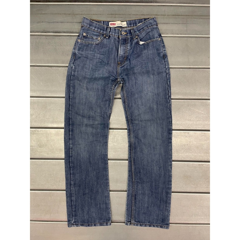 Levis 514 Jeans Slim Straight Womens Size 18 REG 29X29 Blue‎ Medium Wash